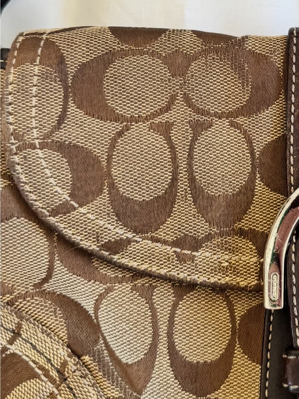 Y2K vintage Coach soho signature jacquard shoulder bag - Picture 12 of 15